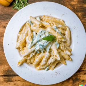 Macarrão com molho de gorgonzola