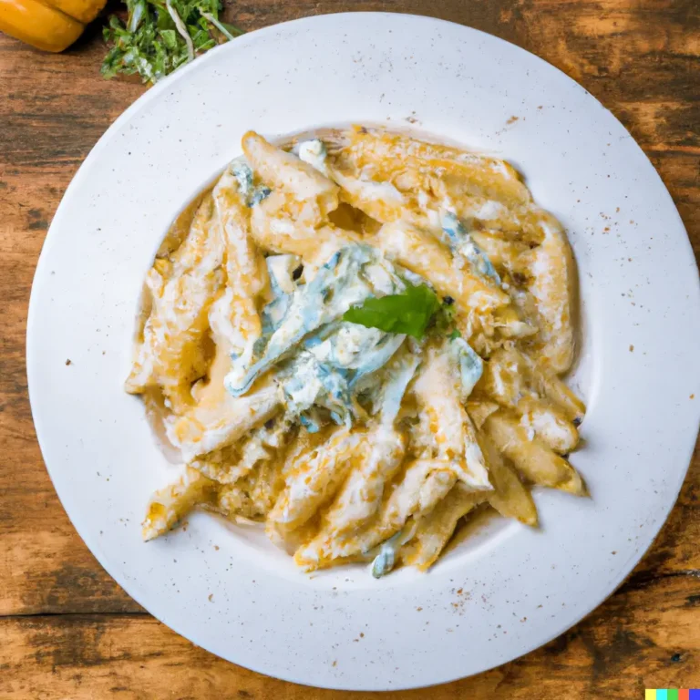 Macarrão com molho de gorgonzola